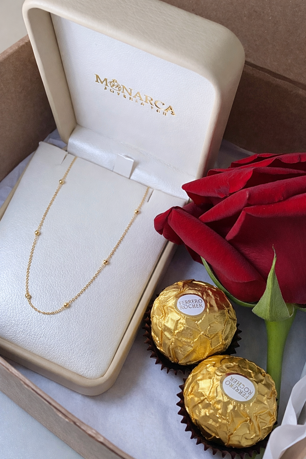 Cadena IT Balines Lisos en Oro 18K (45 cm)